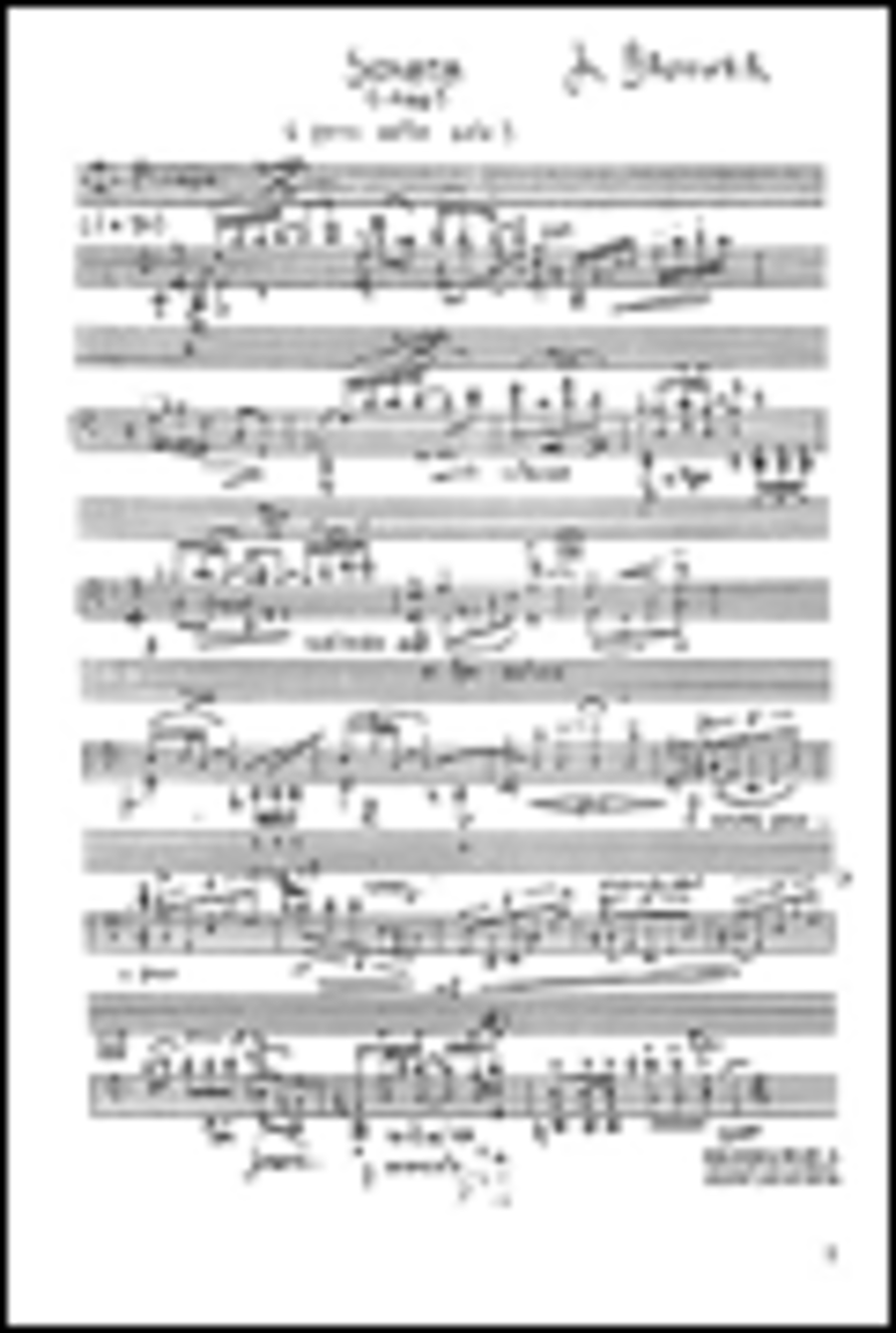 Leo Brouwer: Sonata For Solo Cello Cello Solo scores gallery preview page 1