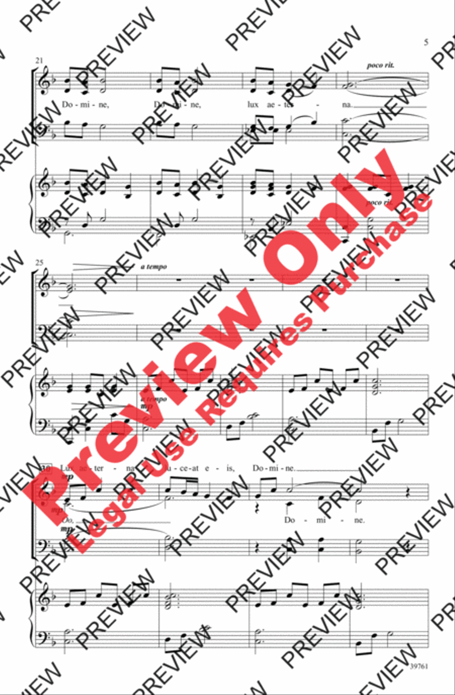 Lux Aeterna Lux Aeterna 4-Part scores gallery preview page 4