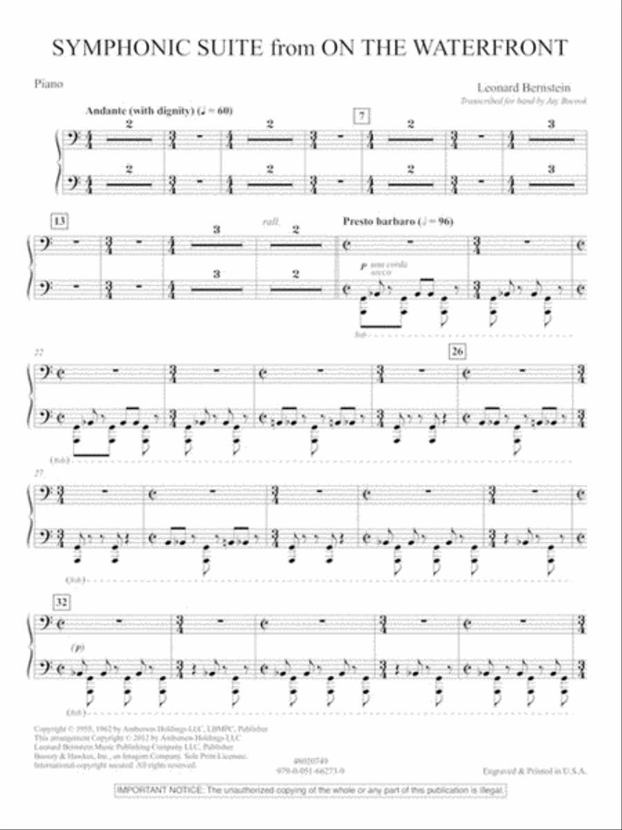Symphonic Suite from On the Waterfront Concert Band scores gallery preview page 10