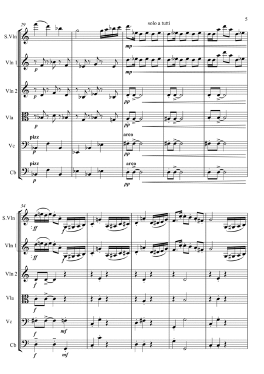 Minuet For Margaret, for Strings. (Standard Arrangement) Chamber Music scores gallery preview page 5
