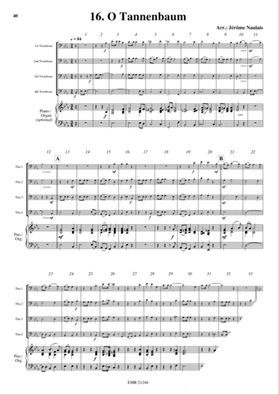 18 Christmas Songs Trombone Quartet scores gallery preview page 18