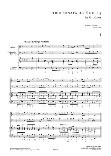 Trio sonata Op.6/15