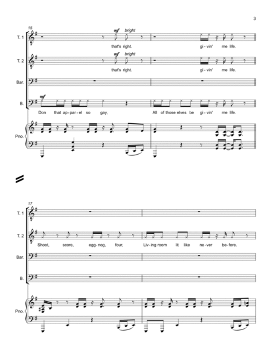 Hey Sis It's Christmas TTBB scores gallery preview page 3