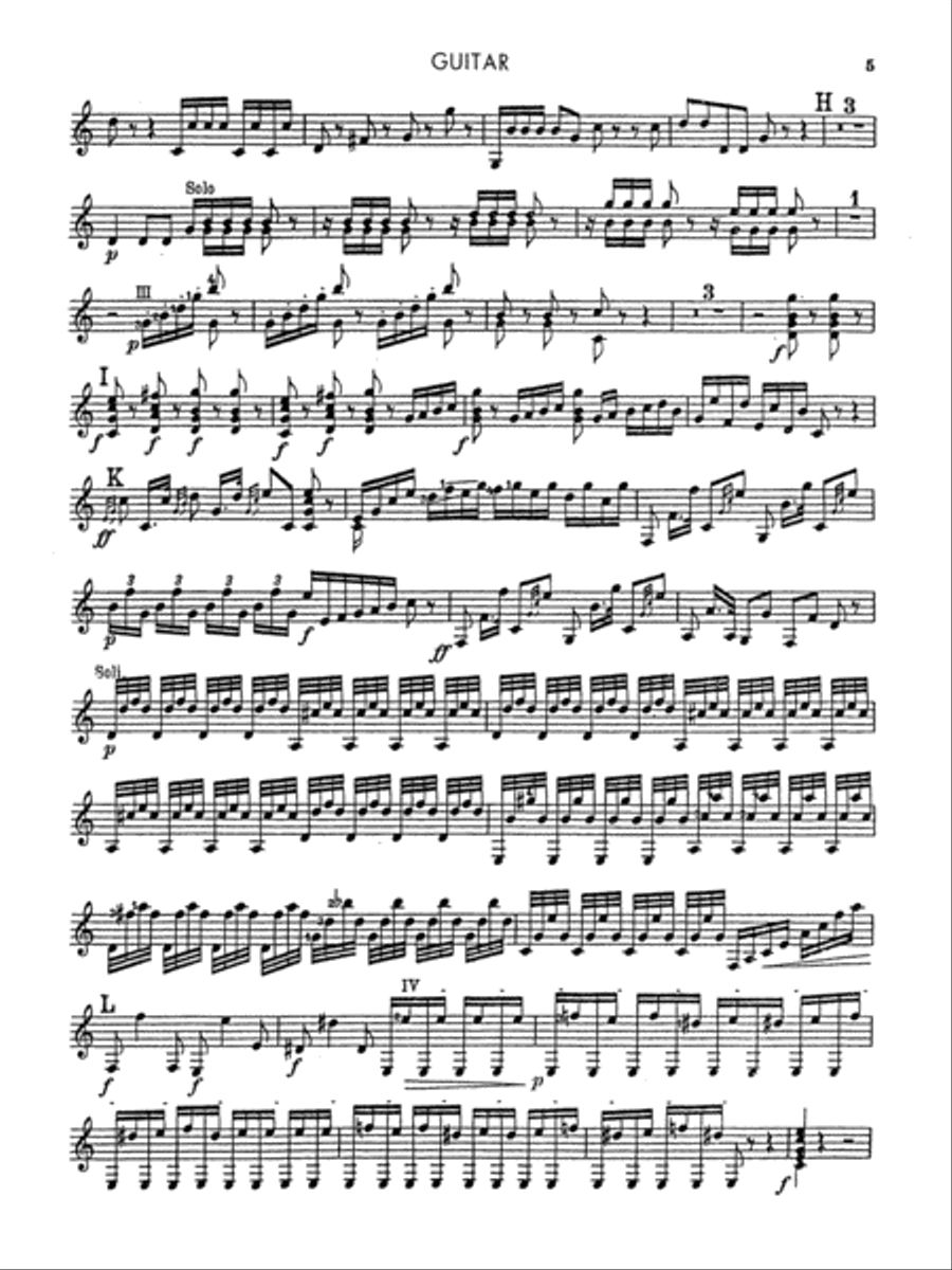 Boccherini: Second Quintet in C Major, for Two Violins, Viola, Cello and Guitar Viola scores gallery preview page 5