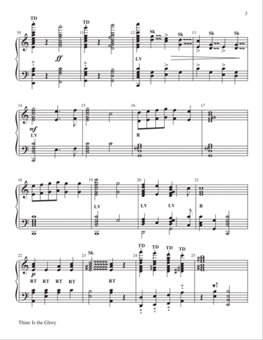 Thine Is the Glory Handbell Choir scores gallery preview page 4