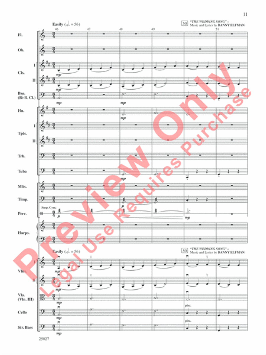 Selections form Tim Burton's Corpse Bride Full Orchestra scores gallery preview page 12