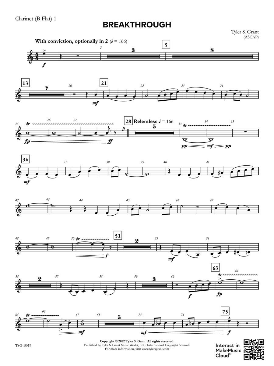 Breakthrough: 1st B-flat Clarinet