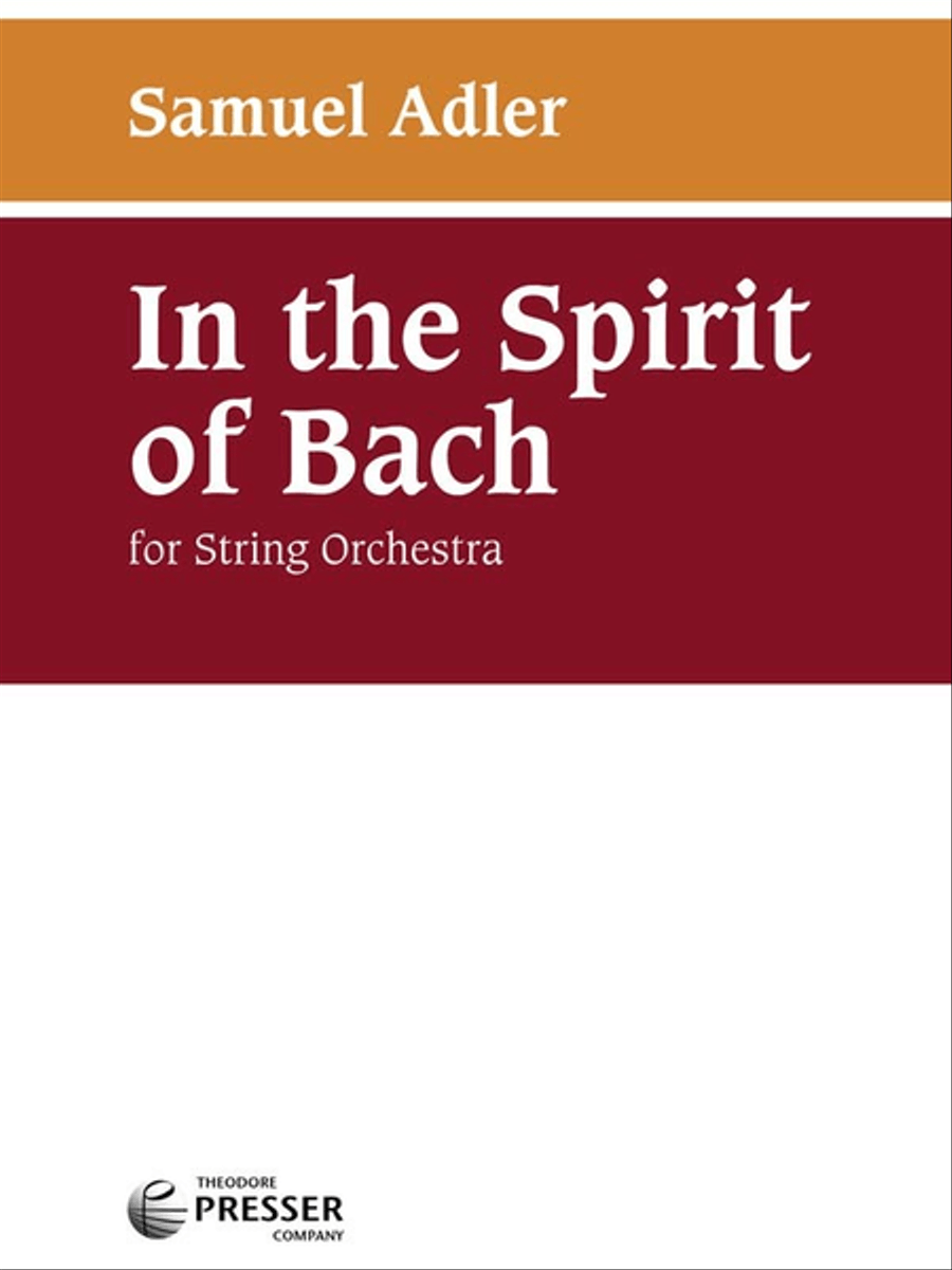 In The Spirit Of Bach In The Spirit Of Bach Orchestra scores gallery preview page 1