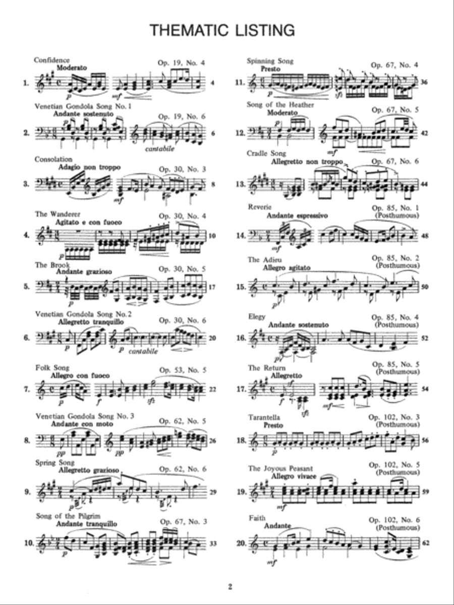 Mendelssohn -- Songs without Words (Selected Favorites) Piano Solo scores gallery preview page 3