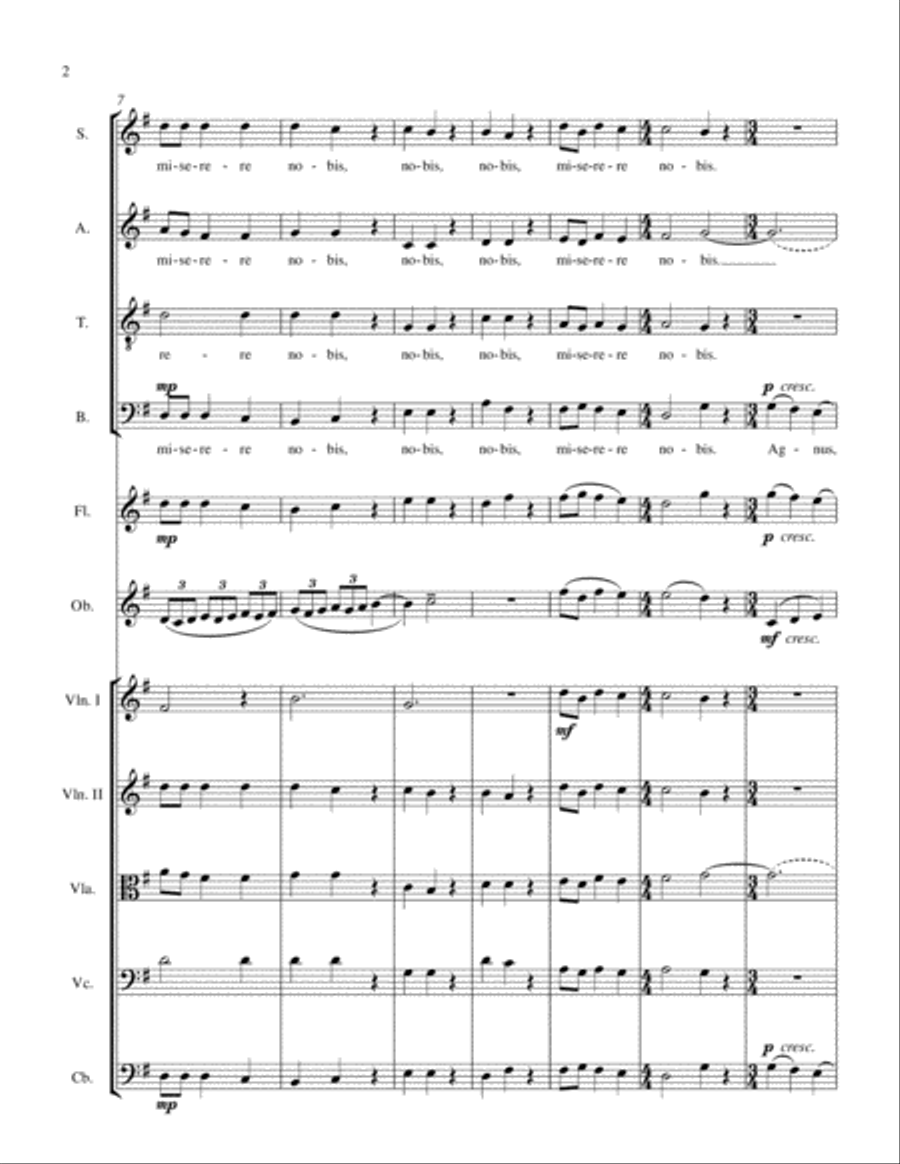 Agnus Dei Agnus Dei 4-Part scores gallery preview page 2