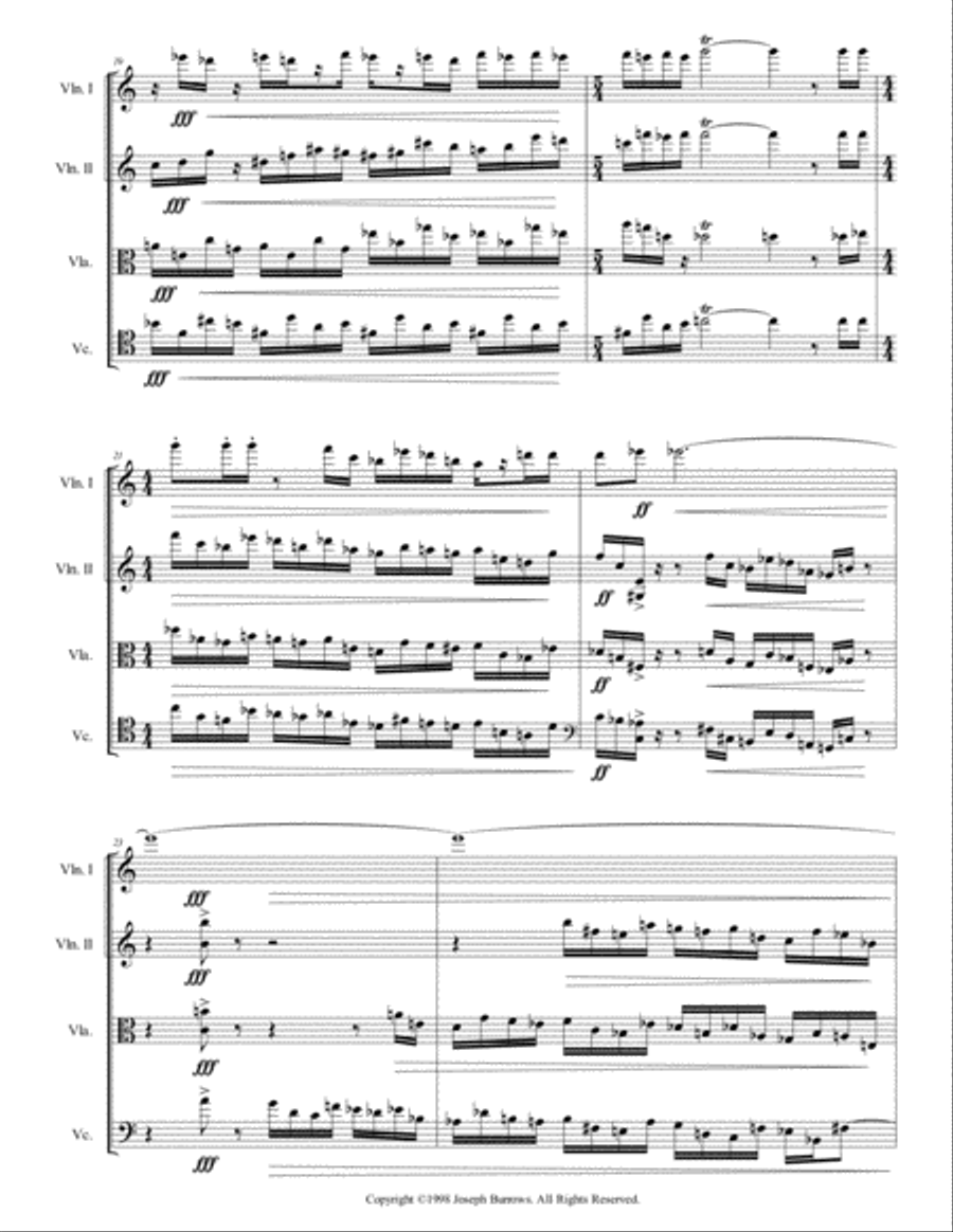 Scherzo for String Quartet by Joseph Burrows String Quartet scores gallery preview page 4