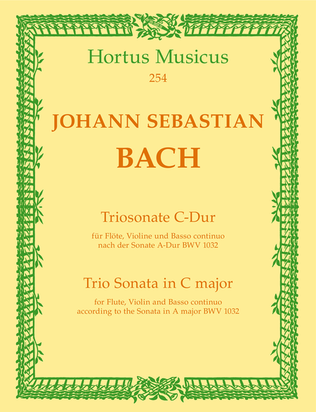 Book cover for Trio Sonata for Flute, Violin and Basso continuo C major