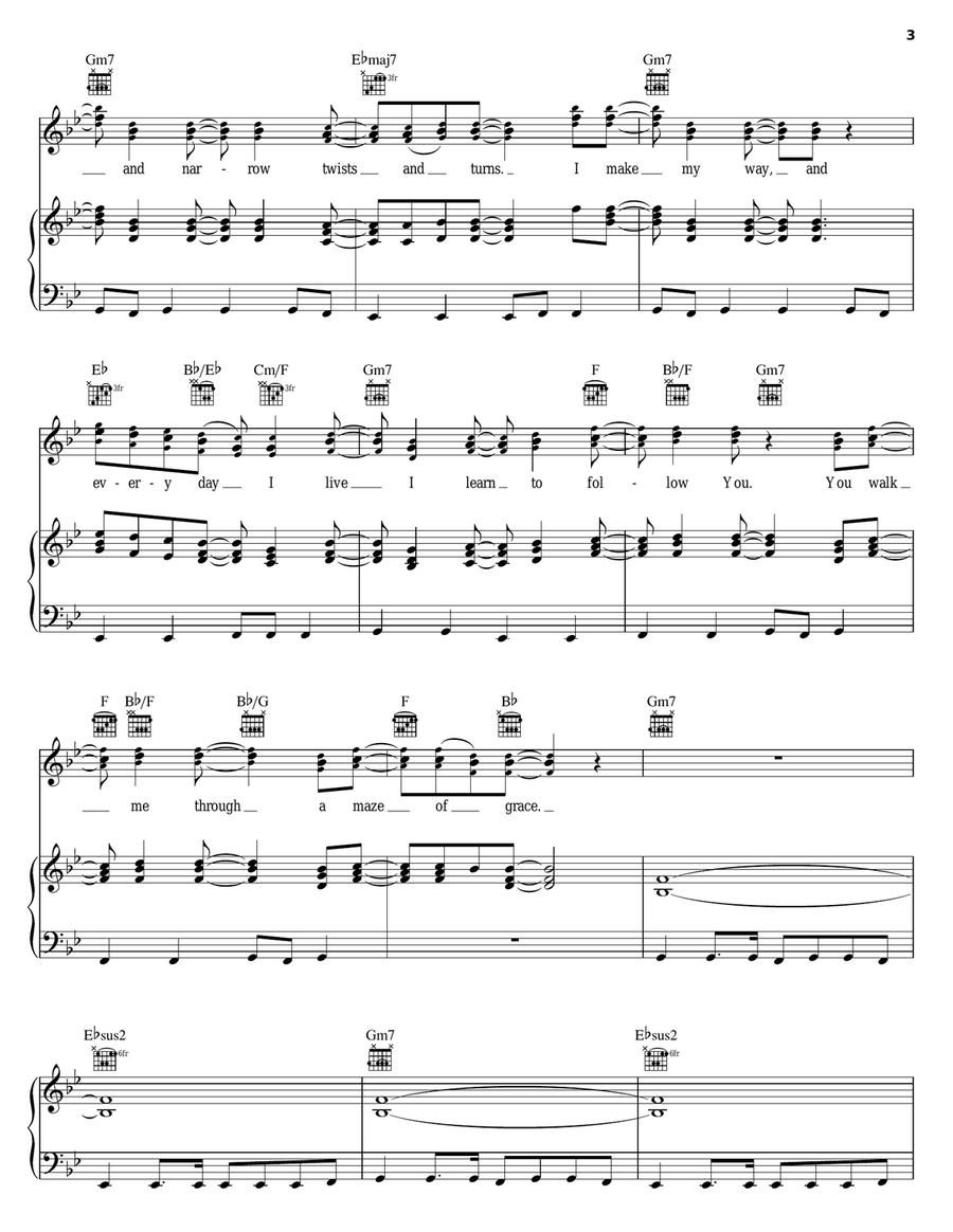 A Maze Of Grace A Maze Of Grace Piano, Vocal, Guitar scores gallery preview page 3