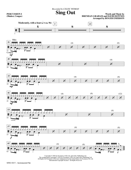 Sing Out - Percussion 1