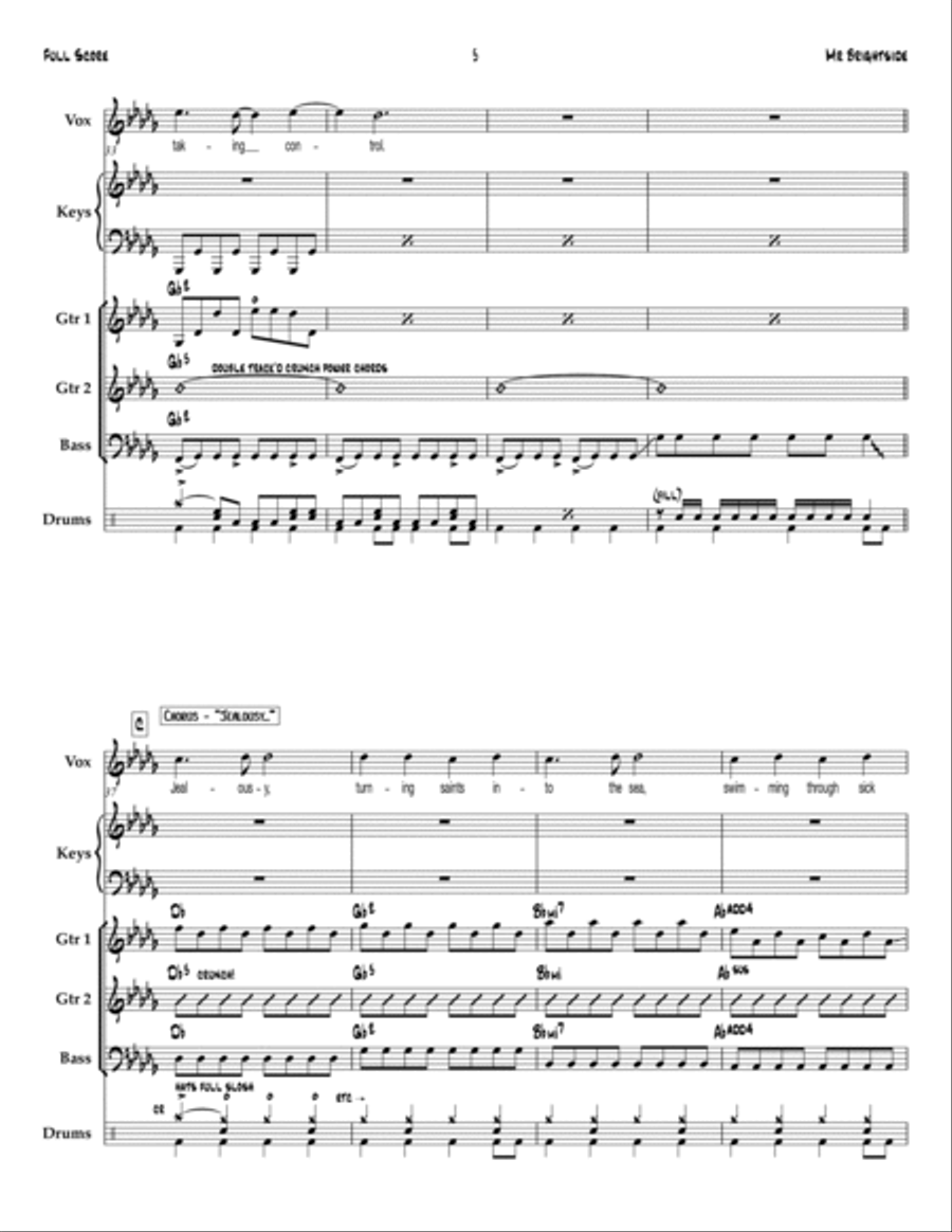 Mr. Brightside - Score Only Score scores gallery preview page 5