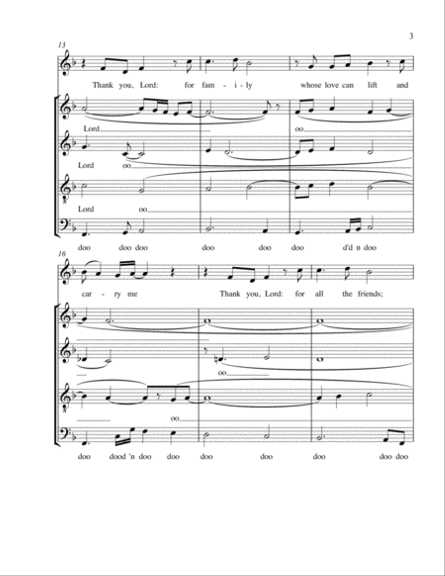 Thank You, Lord Thank You, Lord 4-Part scores gallery preview page 3