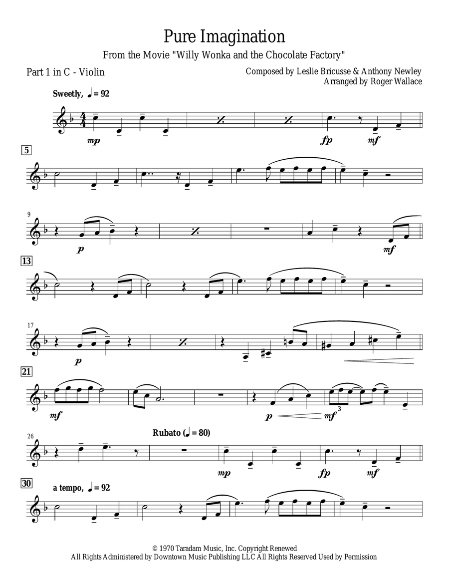 Pure Imagination Flute Duet scores gallery preview page 6