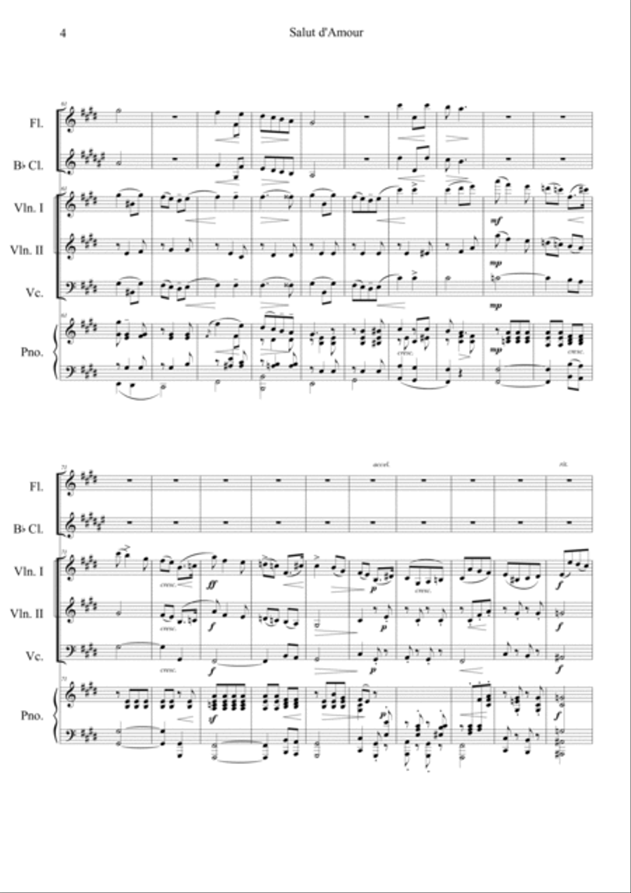 Salut d'amour Orchestra scores gallery preview page 4