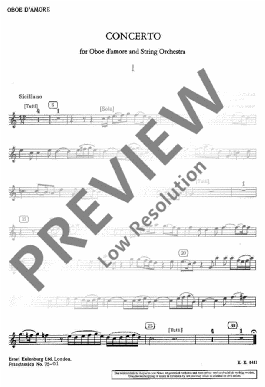 Concerto A major Oboe scores gallery preview page 2