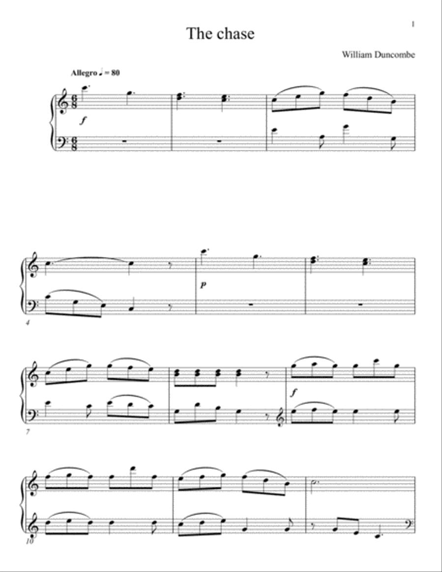 The chase Piano Solo scores gallery preview page 1