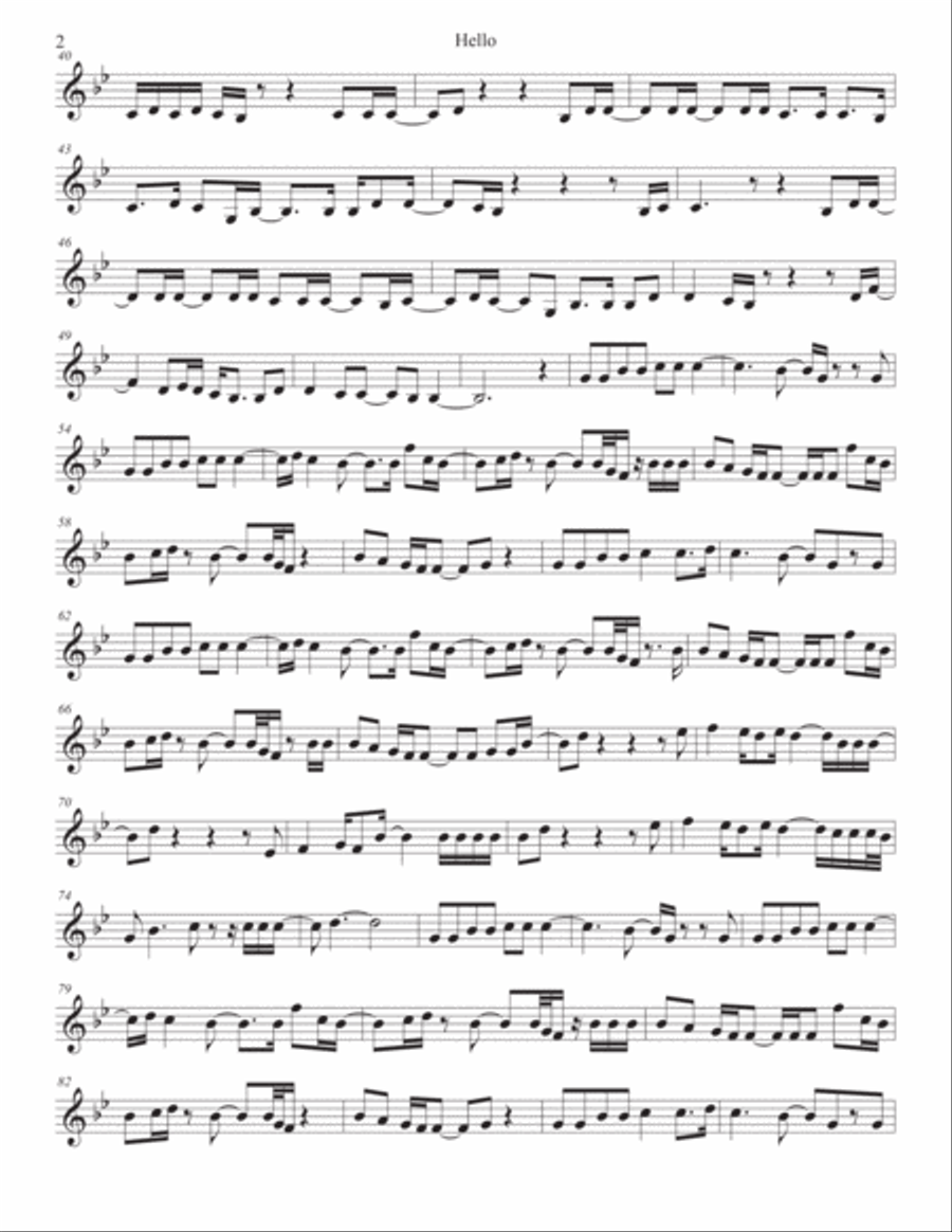 Hello Hello Clarinet Solo scores gallery preview page 2