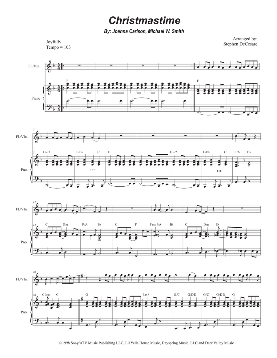 Christmastime Flute Solo scores gallery preview page 1