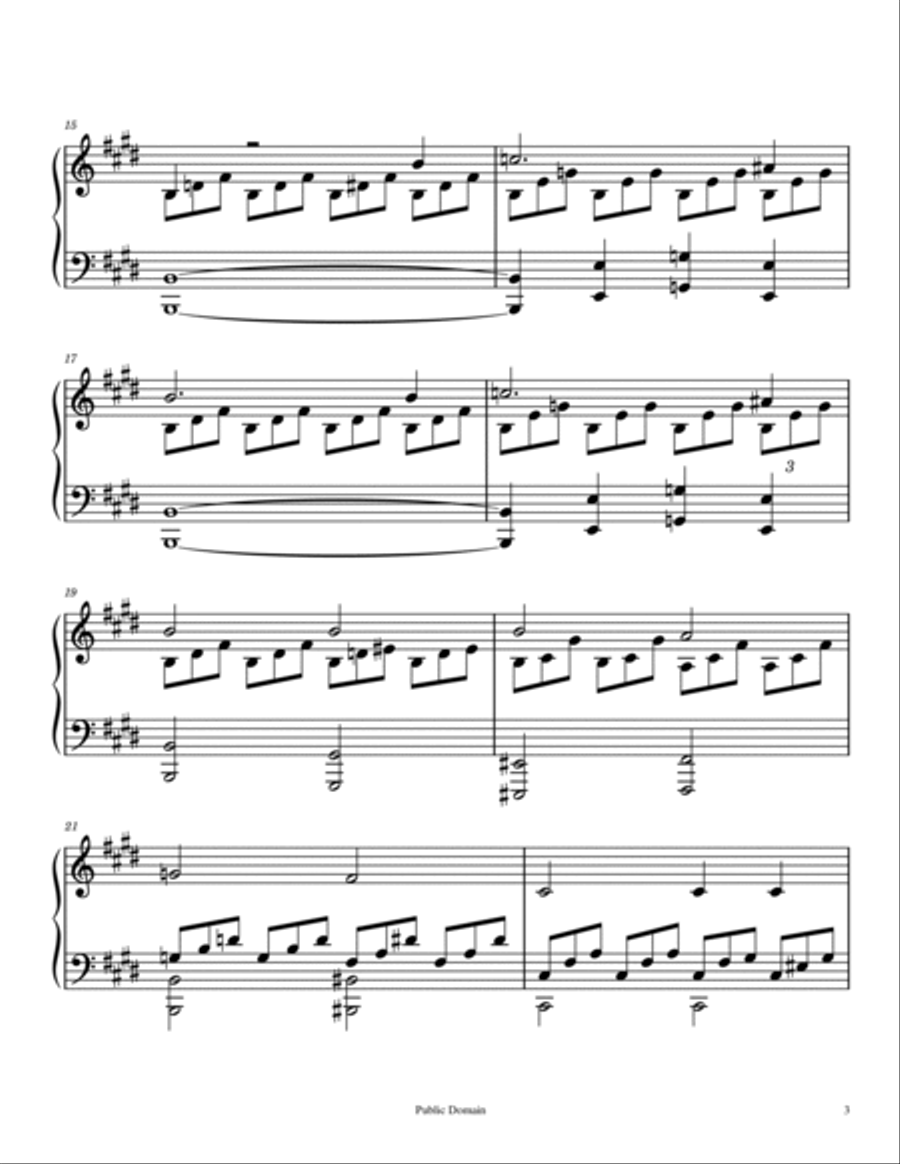 Moonlight Sonata - 1st movement - Beethoven Easy Piano scores gallery preview page 3