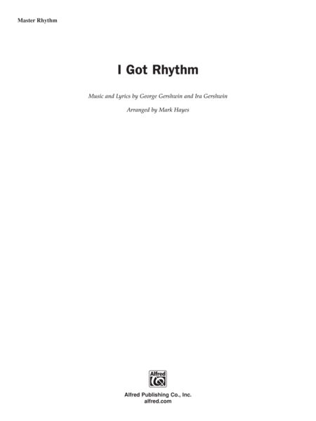 I Got Rhythm: Drums