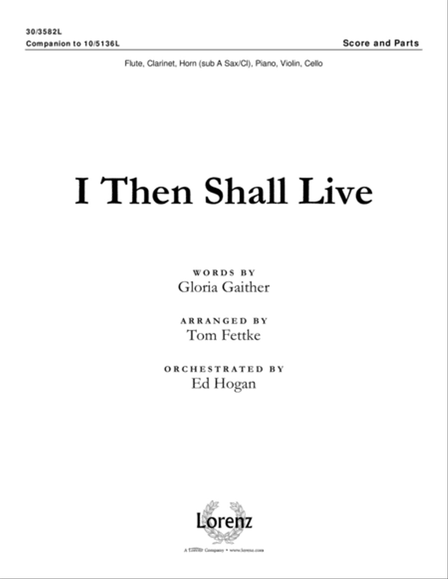 I Then Shall Live - Instrumental Ensemble Score and Parts Choir scores gallery preview page 2