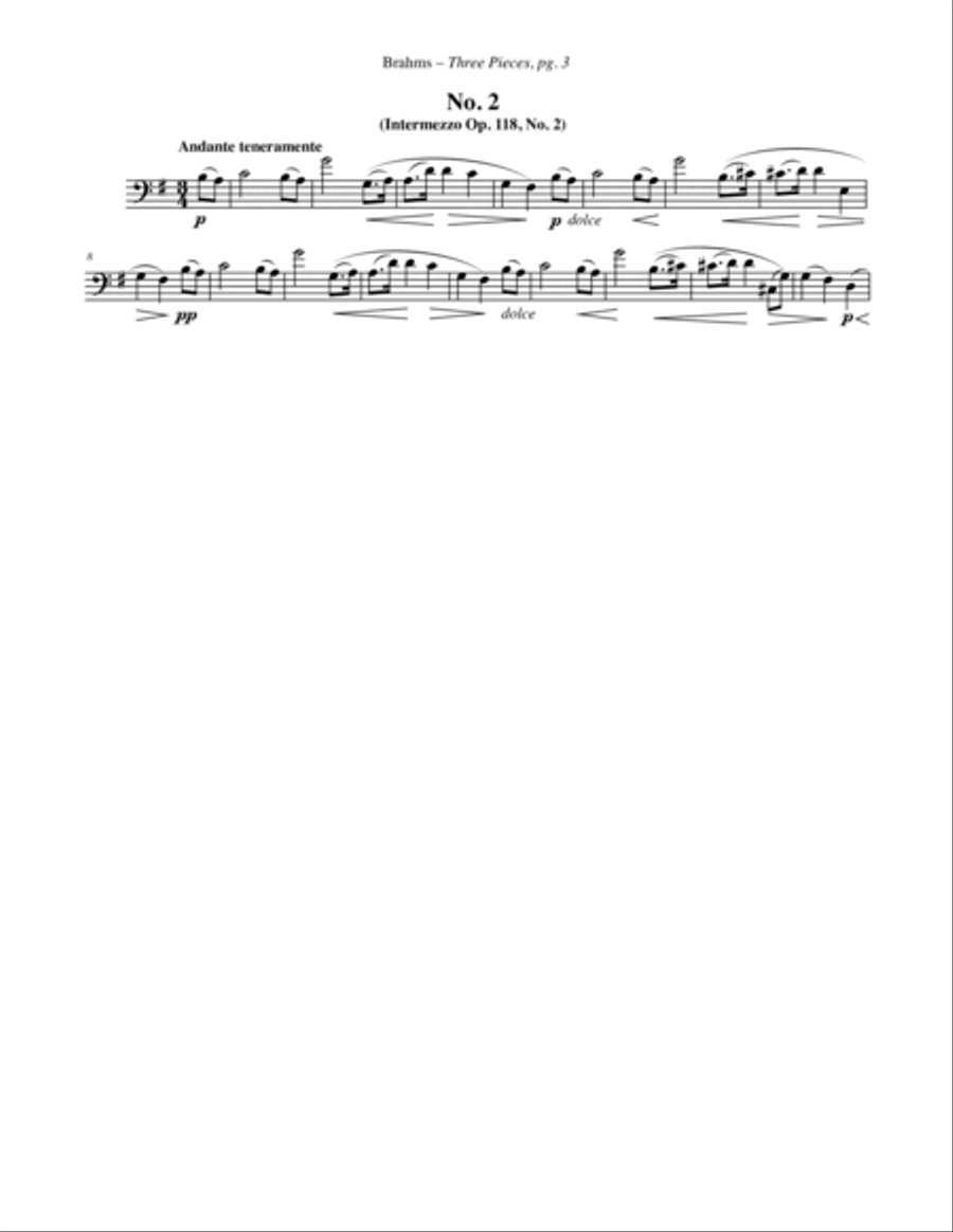 Three Pieces for Euphonium & Piano