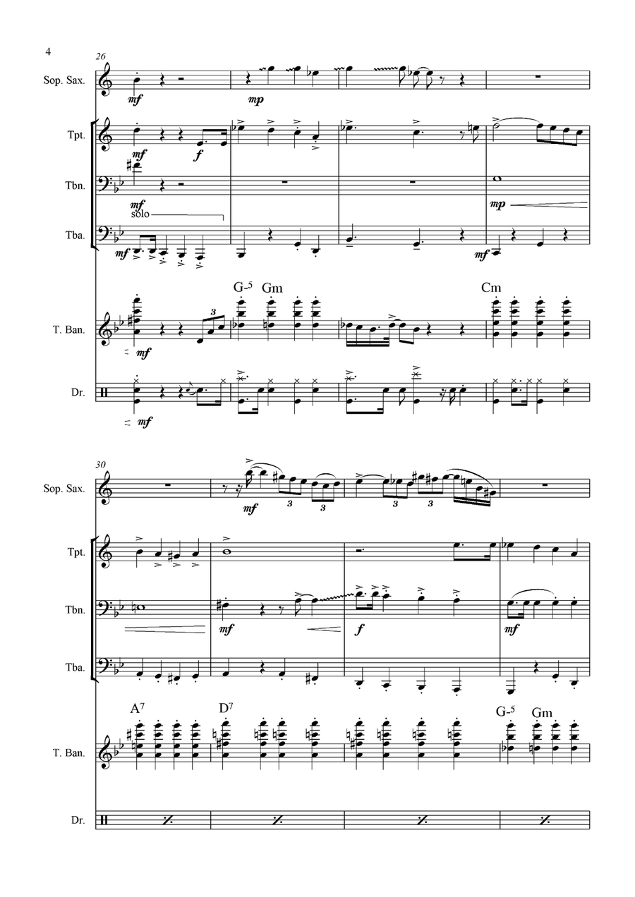 The Corals and Clarinet Jazz Ensemble scores gallery preview page 4