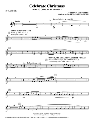 Celebrate Christmas (with O Come, All Ye Faithful) - Bb Clarinet 2
