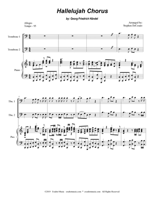Book cover for Hallelujah Chorus (Trombone Duet)