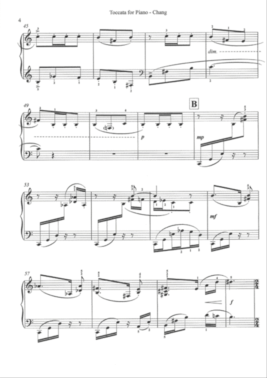 Toccata for Piano Piano Solo scores gallery preview page 4