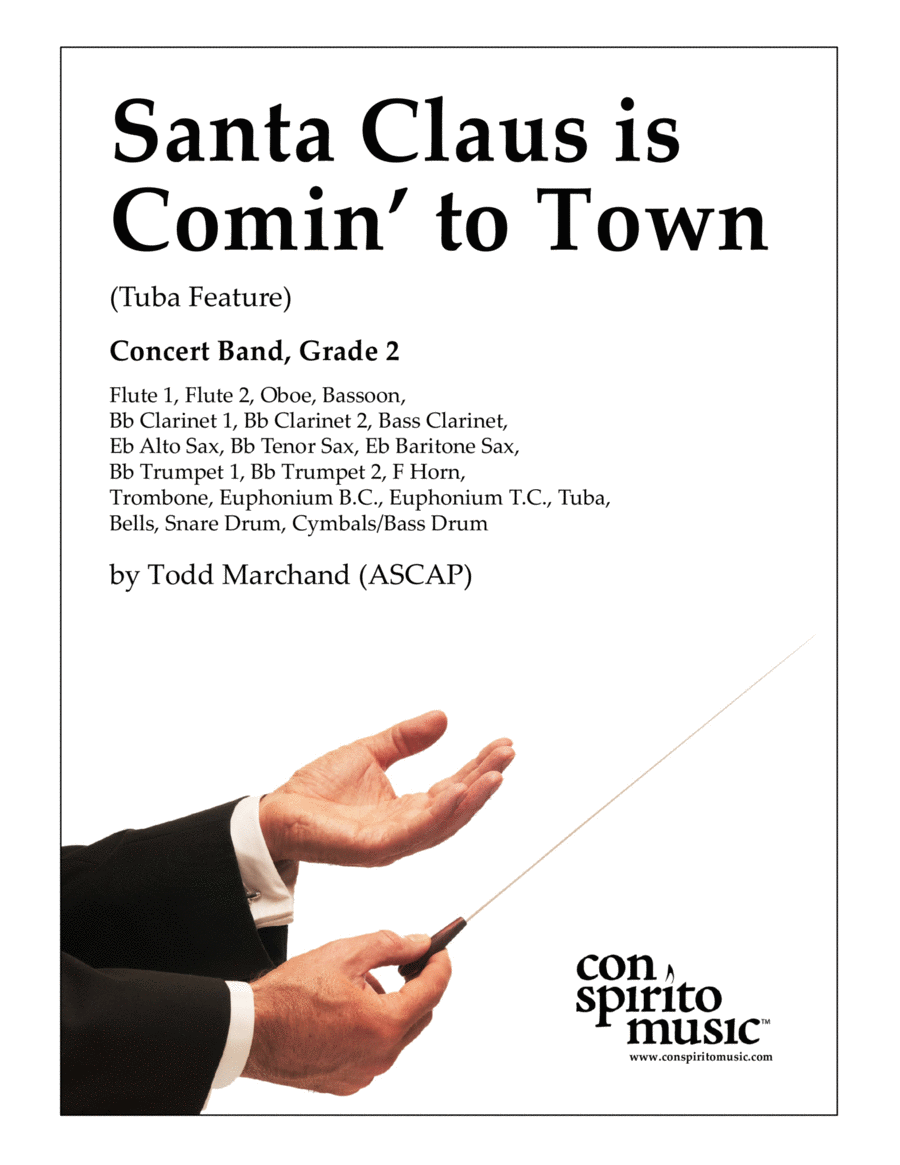 Santa Claus Is Comin' To Town by Steve Tyrell Concert Band - Digital Sheet Music