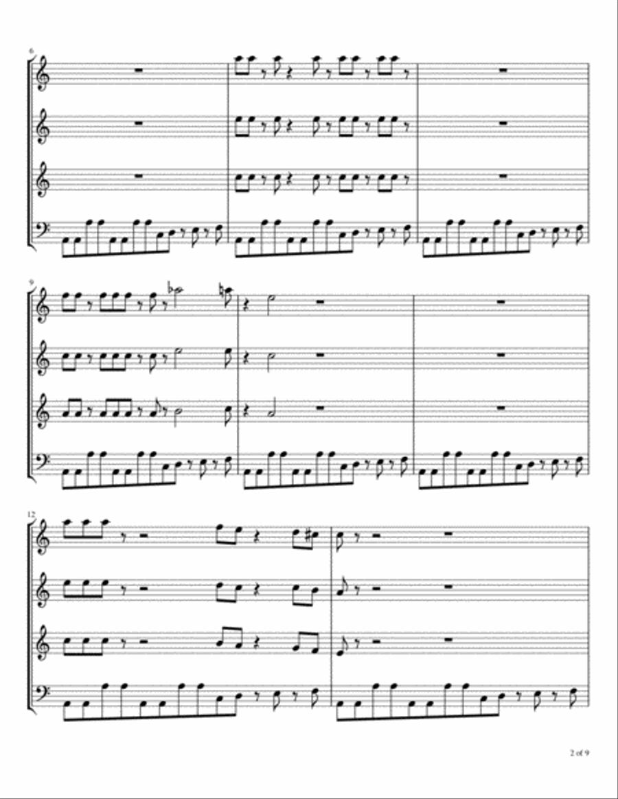 Quartet #1 Woodwind Quartet scores gallery preview page 3