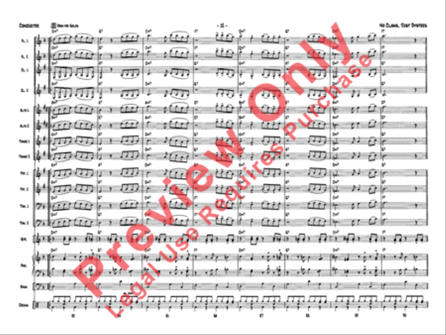 No Clams, Just Oysters Jazz Ensemble scores gallery preview page 15