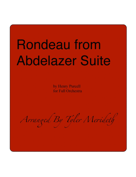 Rondeau from Abdelazer Suite by Henry Purcell Full Orchestra - Digital Sheet Music