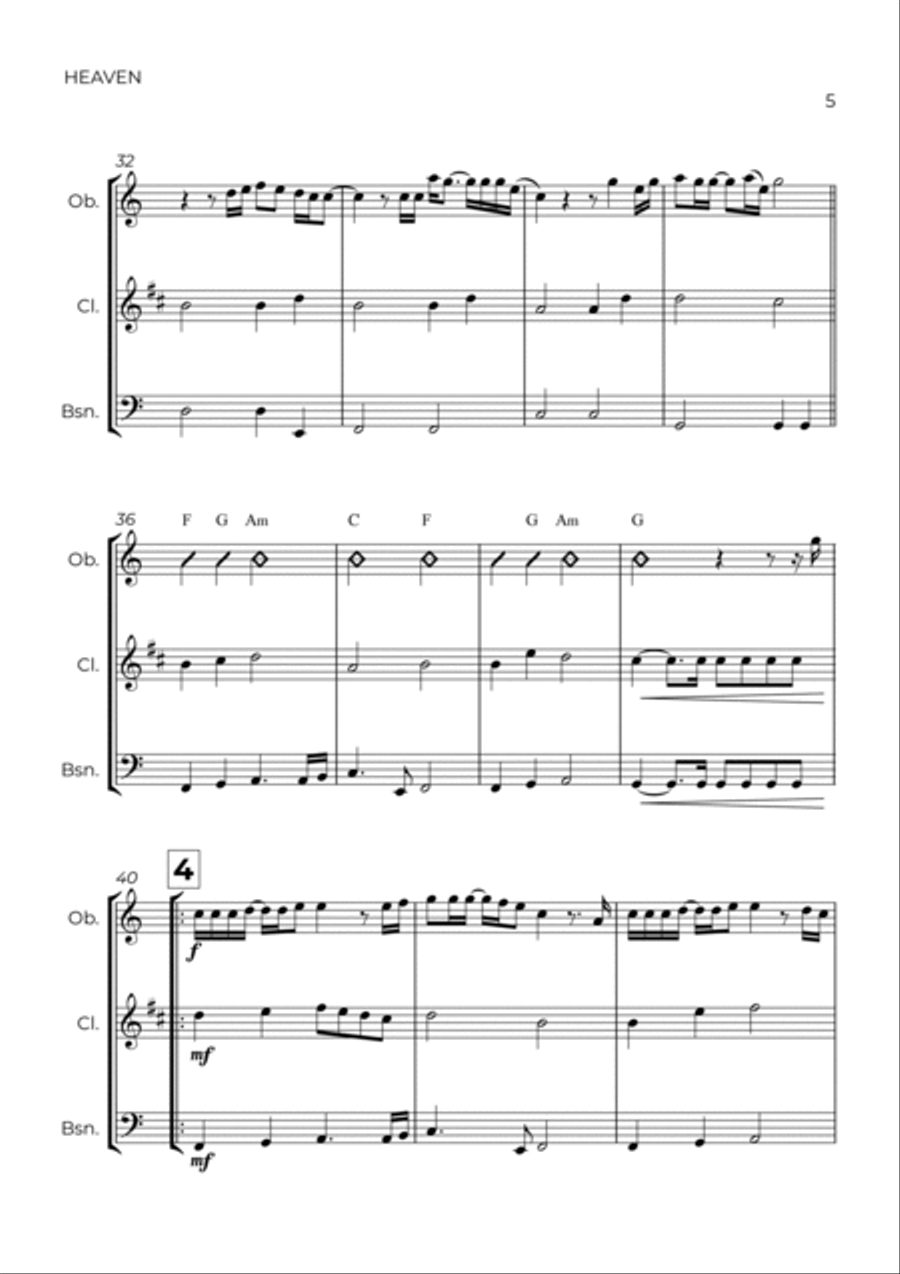 Heaven Woodwind Trio scores gallery preview page 5