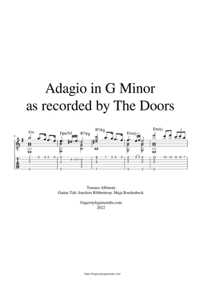 Tomaso Albinoni | Adagio in G Minor | as recorded by The Doors | arranged for Solo Guitar | Fingerst