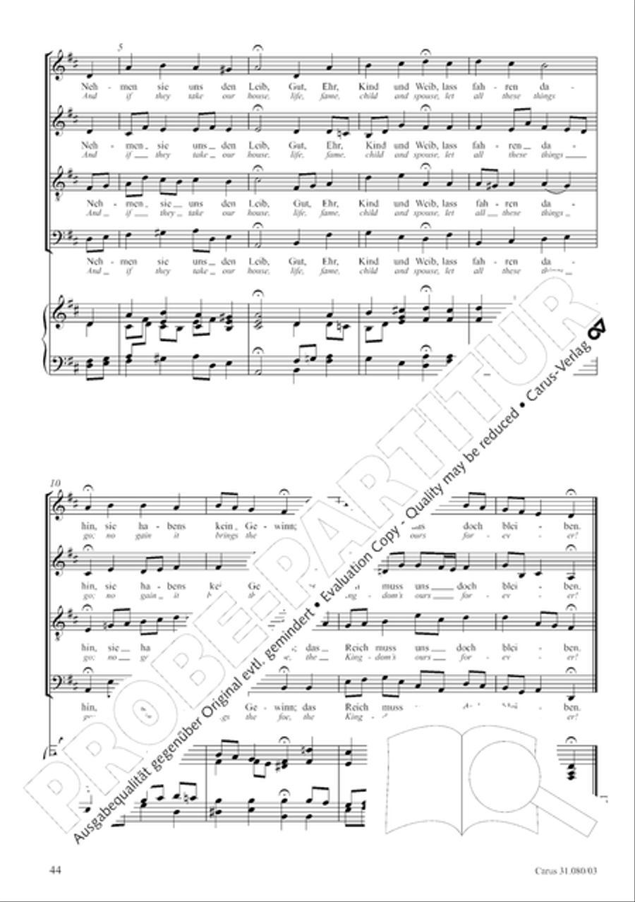 A mighty fortress is our God (Ein feste Burg ist unser Gott) A mighty fortress is our God (Ein feste Burg ist unser Gott) 4-Part scores gallery preview page 44
