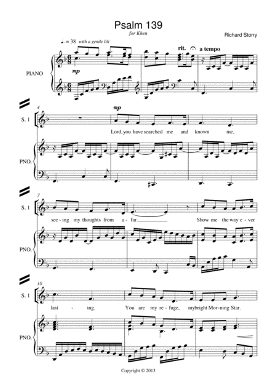Psalm 139 SSA scores gallery preview page 1