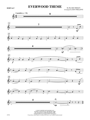 Everwood Theme: 1st F Horn