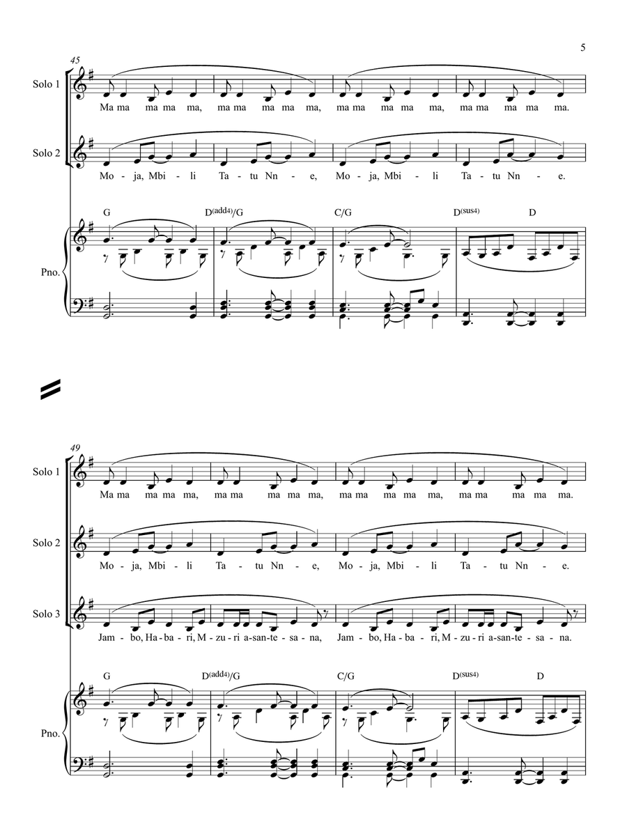 Sounds of Africa - by Tim Webster Choir scores gallery preview page 6
