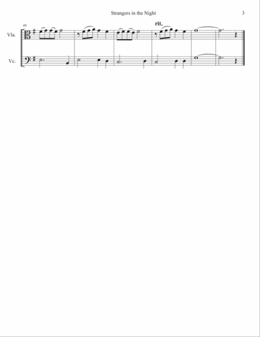 Strangers In The Night Strangers In The Night String Duet scores gallery preview page 3