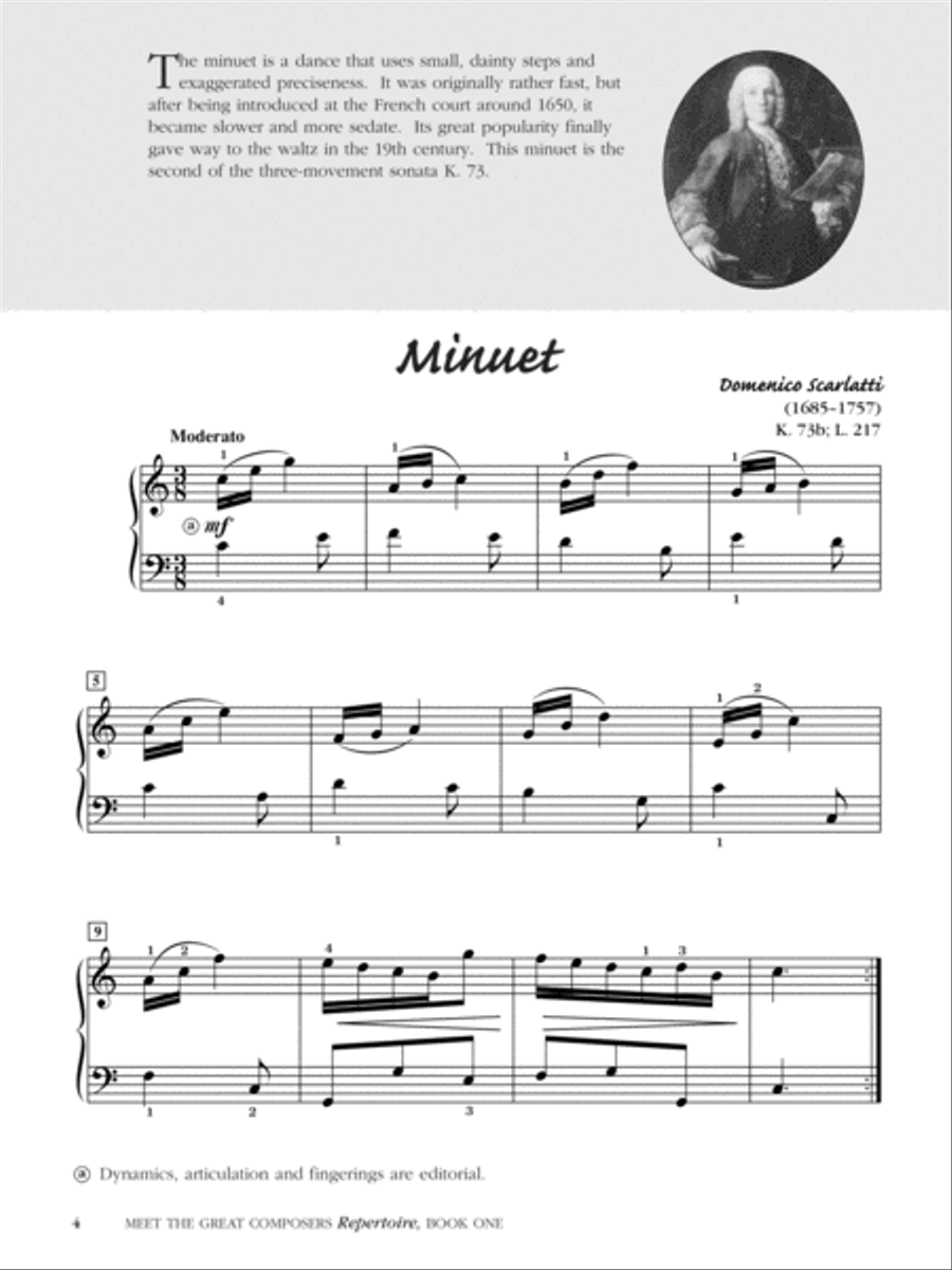 Meet the Great Composers -- Repertoire, Book 1 Easy Piano scores gallery preview page 4