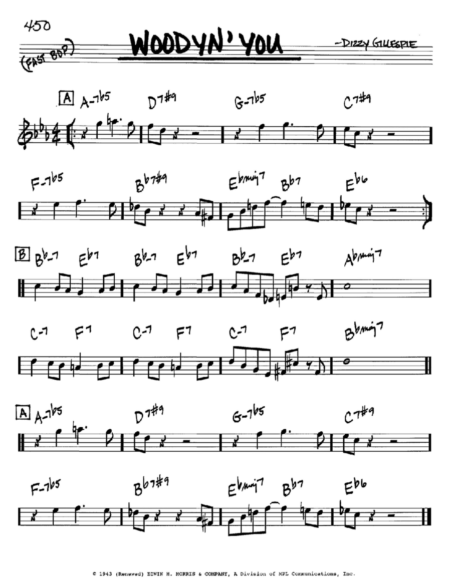 Woodyn' You B-Flat Instrument scores gallery preview page 1