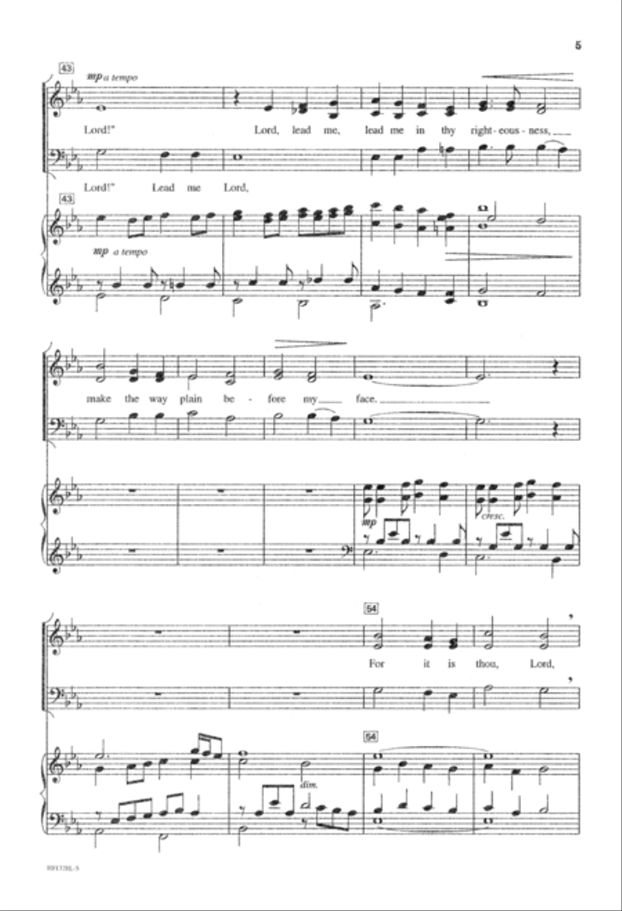 Lord, Lead Me, Lord - SAB 3-Part scores gallery preview page 5