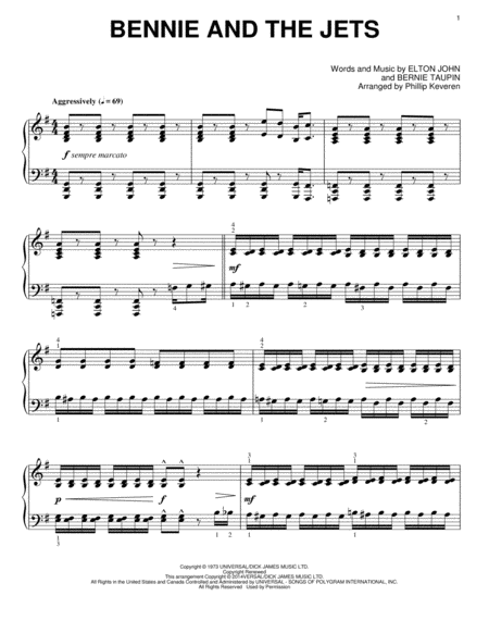 Bennie And The Jets [Classical version] (arr. Phillip Keveren)