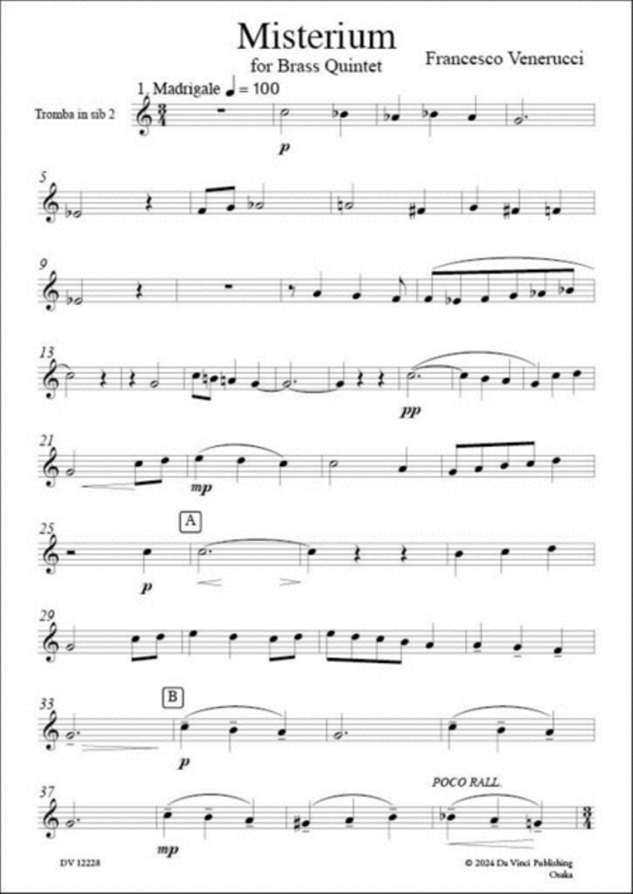 Misterium, for Brass Quintet Brass Quintet scores gallery preview page 6